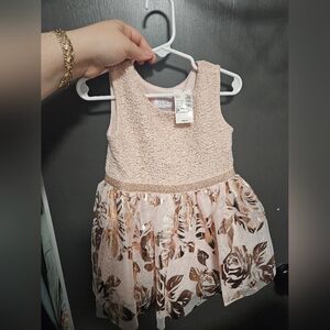 The Children's Place Elegant Pink Floral Toddler Dress